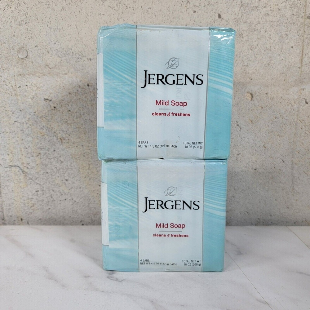 Jergens Bar Soap Mild Cleansing Fresh 8 Full Size Bars LOT Gentle Classic Clean